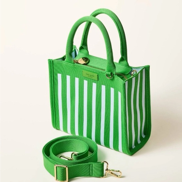 Kate Spade x Target Green/Blue Stripe Knit Crossbody Bag. NWT - Picture 4 of 5